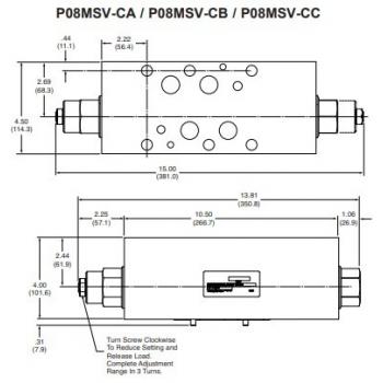 Continental Hydraulics P08MSV-CA / P08MSV-CB / P08MSV-CC | Крепежный противовесный обратный клапан фото 1