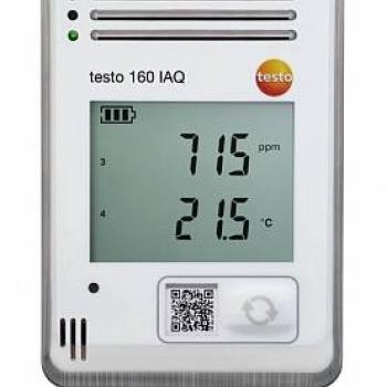 testo 160 IAQ - WiFi-логгер данных с дисплеем и встроенными сенсорами температуры/влажности фото 1